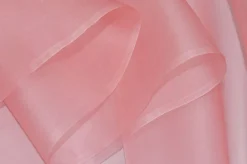 TESSUTO ORGANZA PURA SETA ROSA SALMONE