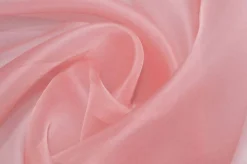 TESSUTO ORGANZA PURA SETA ROSA SALMONE