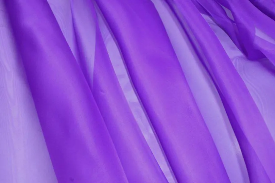 TESSUTO ORGANZA PURA SETA VIOLA