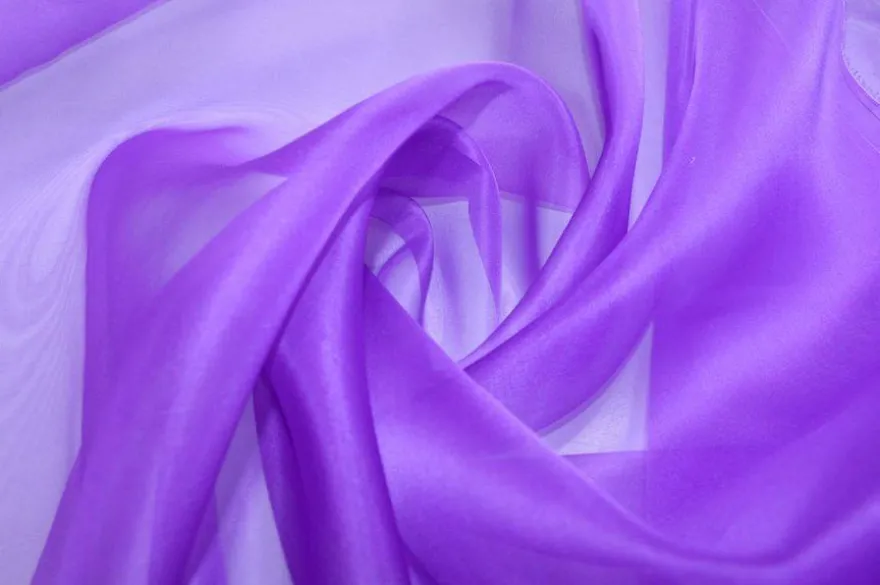 TESSUTO ORGANZA PURA SETA VIOLA
