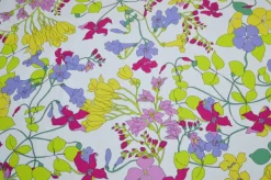 TESSUTO OTTOMAN FLOREALE FONDO BIANCO
