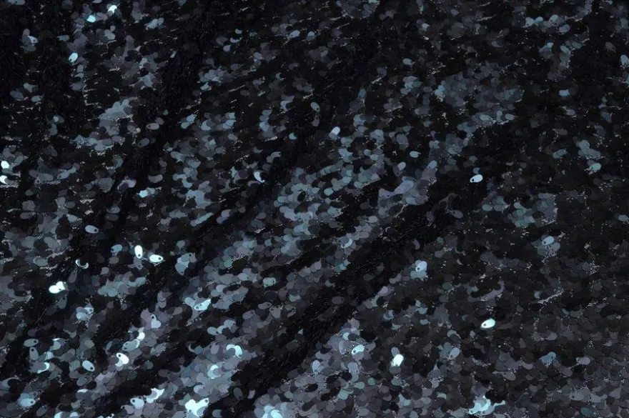TESSUTO PAILLETTES A GOCCIA NERO