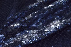 TESSUTO PAILLETTES CUCITE BLU ARGENTO