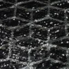 TESSUTO PAILLETTES NERO/ARGENTO CUCITE FANTASIA GEOMETRICA