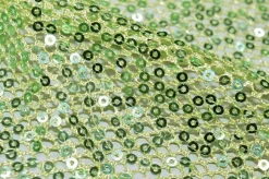 TESSUTO PAILLETTES VERDE MELA