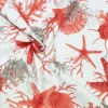 TESSUTO PANAMA PURO COTONE FANTASIA CORALLO ROSSO