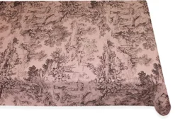 TESSUTO PANAMA PURO COTONE TOILE DE JOUY ROSA ANTICO