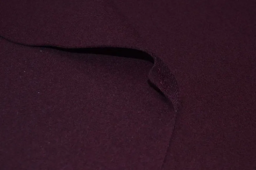 TESSUTO PANNO CAPPOTTO DOUBLE PURA LANA PRUGNA