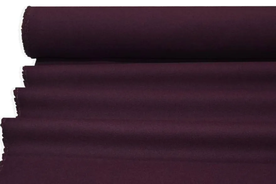 TESSUTO PANNO CAPPOTTO DOUBLE PURA LANA PRUGNA