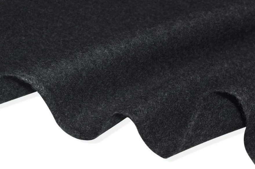 TESSUTO PANNO CAPPOTTO PURA LANA GRIGIO SCURO MELANGE
