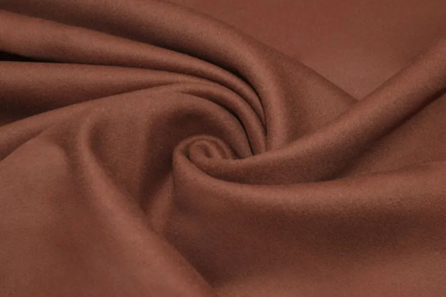 TESSUTO PANNO CAPPOTTO PURA LANA COLOR MATTONE