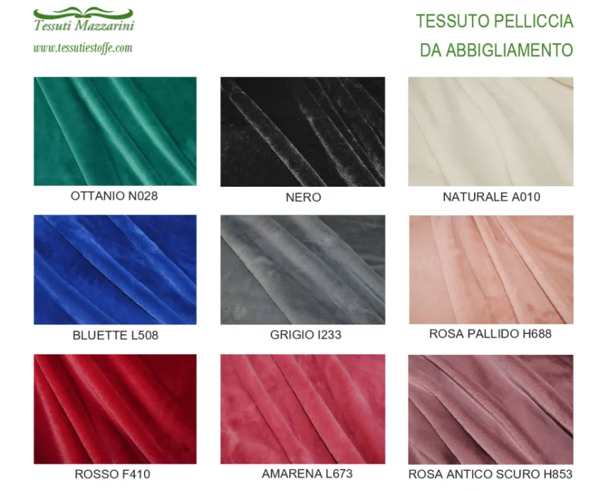 TESSUTO PELLICCIA ECOLOGICA DA ABBIGLIAMENTO