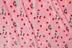 TESSUTO PILE CINIGLIATO CONIGLIETTO ROSA