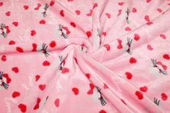 TESSUTO PILE CINIGLIATO CONIGLIETTO ROSA