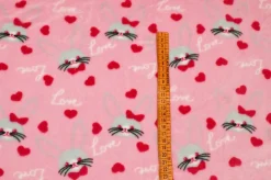TESSUTO PILE CINIGLIATO CONIGLIETTO ROSA
