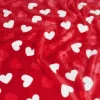 TESSUTO PILE CINIGLIATO CUORE ROSSO