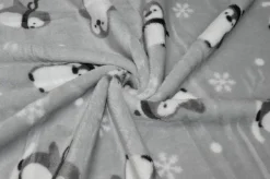 TESSUTO PILE CINIGLIATO FANTASIA PINGUINI