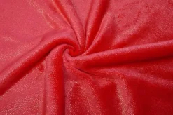 TESSUTO PILE CINIGLIATO ROSSO LUREX ORO