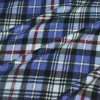 TESSUTO PILE SCACCO AZZURRO