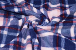 TESSUTO PILE SCACCO BLU