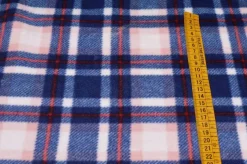 TESSUTO PILE SCACCO BLU