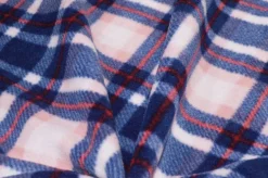 TESSUTO PILE SCACCO BLU
