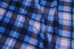 TESSUTO PILE SCACCO CELESTE BLU