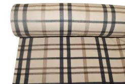 TESSUTO PILE SCACCO FONDO BEIGE