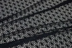 TESSUTO PIZZO BIELASTICO NERO