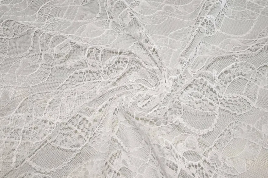 TESSUTO PIZZO CHANTILLY FANTASIA TRECCIA