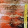 TESSUTO PIZZO CON VOLANT SFUMATO MARRONE ARANCIO