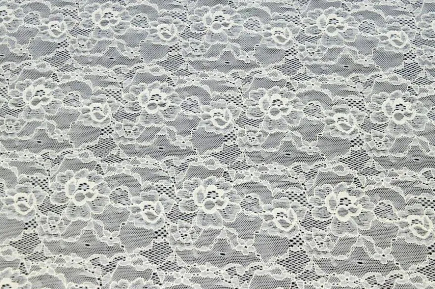 TESSUTO PIZZO JERSEY BIANCO E NERO