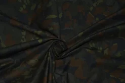 TESSUTO POPELINE COTONE FANTASIA CAMOUFLAGE SCURO