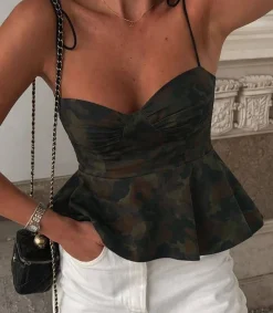 TESSUTO POPELINE COTONE FANTASIA CAMOUFLAGE SCURO