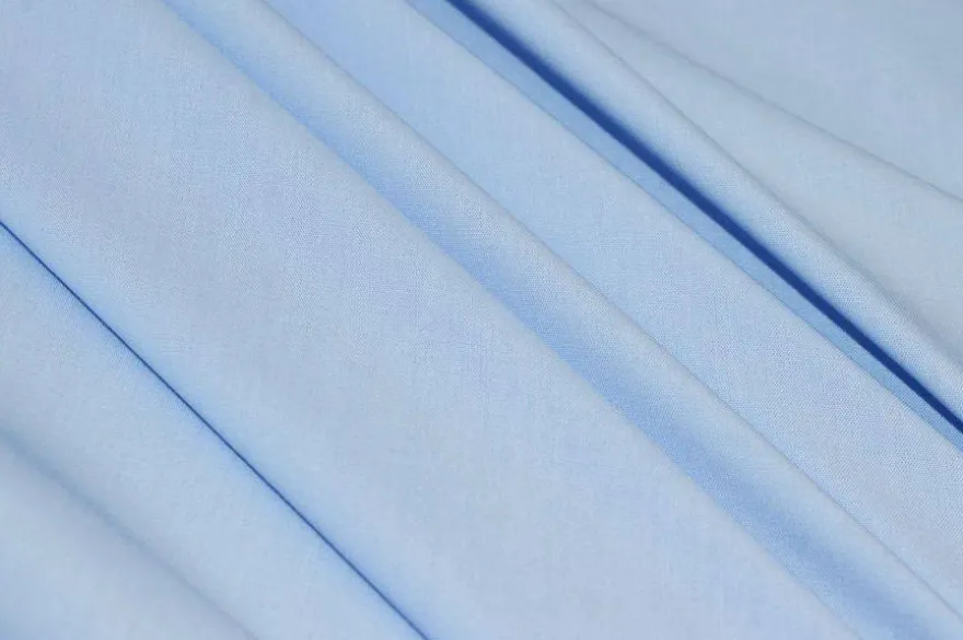 TESSUTO POPELINE PURO COTONE CAMICERIA AZZURRO