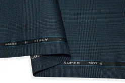 TESSUTO PRINCIPE DI GALLES PURA LANA SUPER 120'S BLU