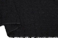 TESSUTO PURA LANA EFFETTO BOUCLE NERO