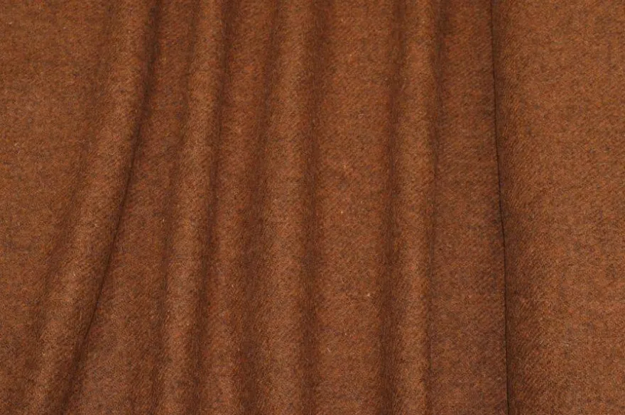 TESSUTO PURA LANA EFFETTO SHETLAND TABACCO MELANGE