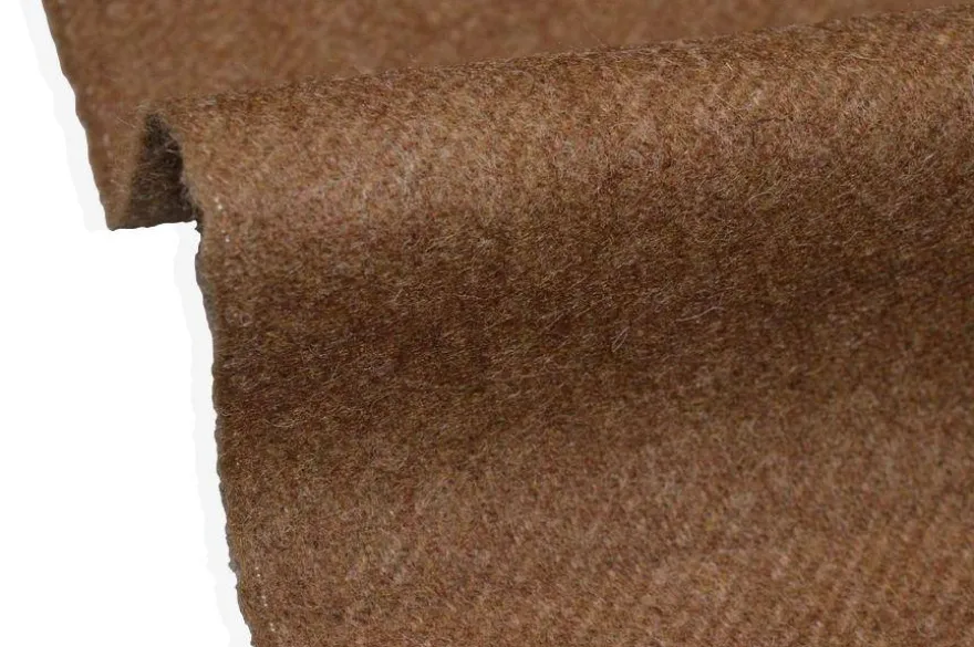 TESSUTO PURA LANA EFFETTO SHETLAND NOCCIOLA