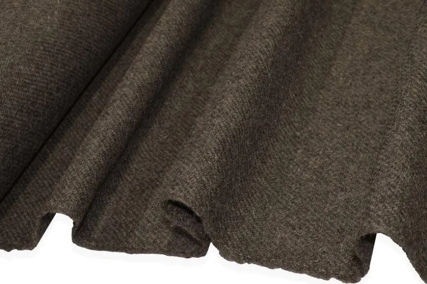 TESSUTO PURA LANA HARRIS TWEED COLOR FANGO