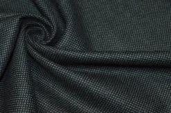TESSUTO PURA LANA MERINO OCCHIO DI PERNICE GRIGIO NERO