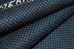 TESSUTO PURA LANA MERINO OCCHIO DI PERNICE BLU NERO