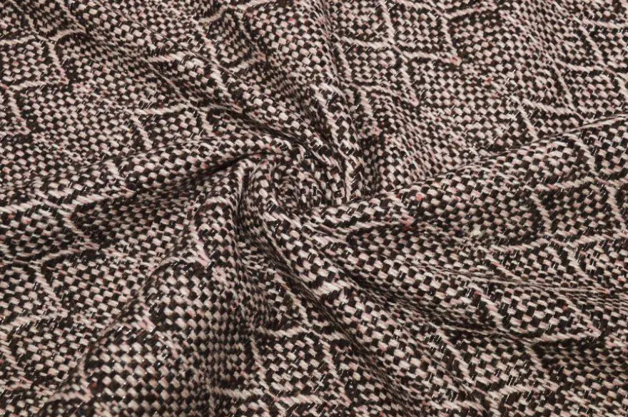 TESSUTO PURA LANA PER GIACCHE TRAMONE FILO LUREX ARGENTO