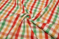 TESSUTO PURA LANA PESO GIACCA SCACCO MULTICOLOR