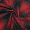 TESSUTO PURA LANA PESO GIACCA QUADRO ROSSO GRIGIO