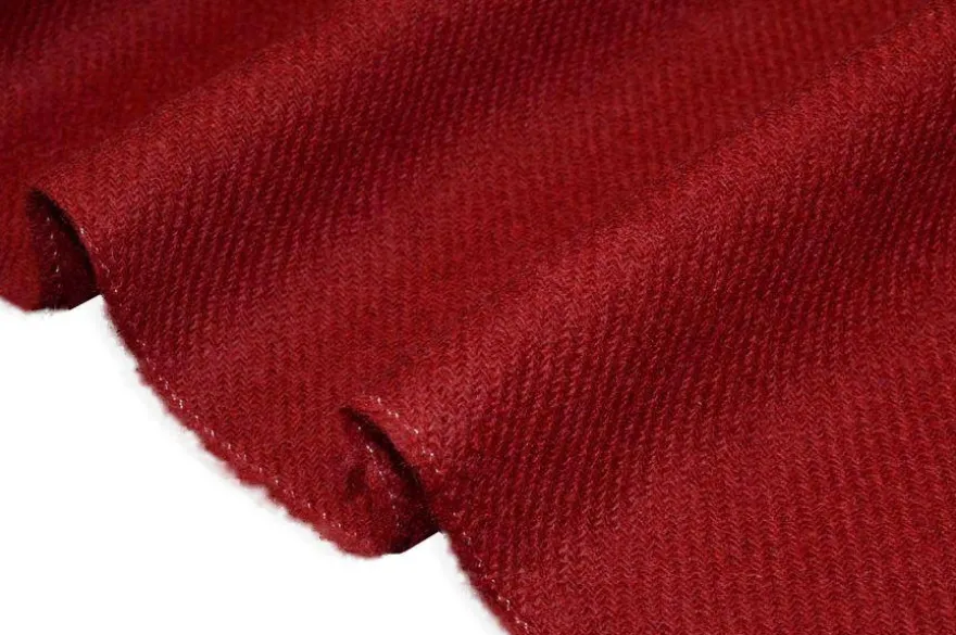 TESSUTO PURA LANA SHETLAND COLOR RUBINO
