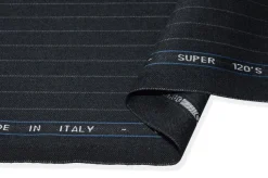 TESSUTO PURA LANA SUPER 120'S GESSATO GRIGIO ANTRACITE