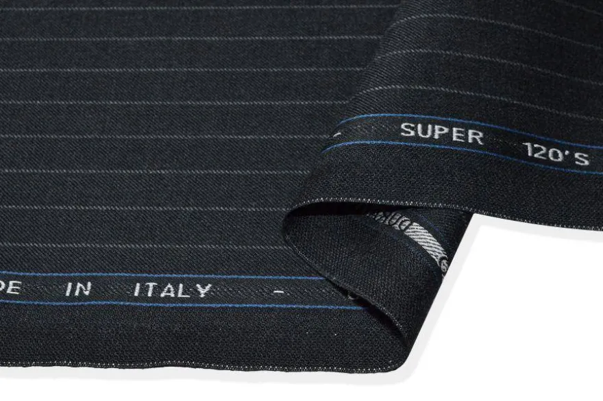 TESSUTO PURA LANA SUPER 120'S GESSATO GRIGIO ANTRACITE