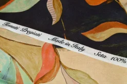 TESSUTO PURA SETA SHANTUNG LEGGERO FANTASIA FOLIAGE