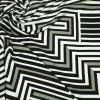 TESSUTO PURA VISCOSA FANTASIA GEOMETRICA BIANCO NERO